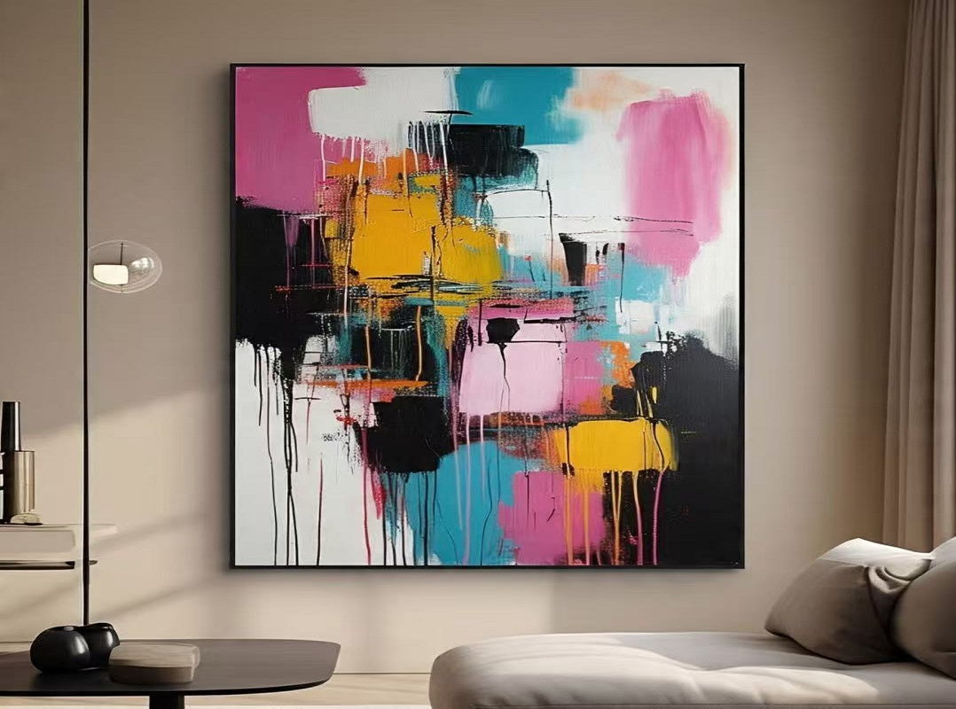 Handcrafted Abstract Painting, Modern Wall Art for Home Decor AB0001C