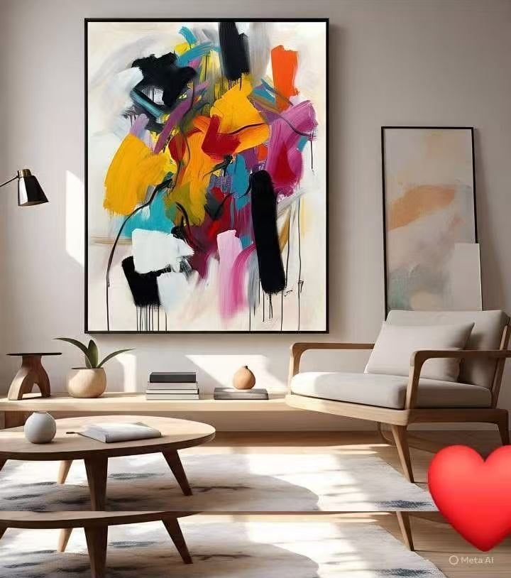 Handcrafted Abstract Painting Fine Wall Art For Homedecor AB0002A