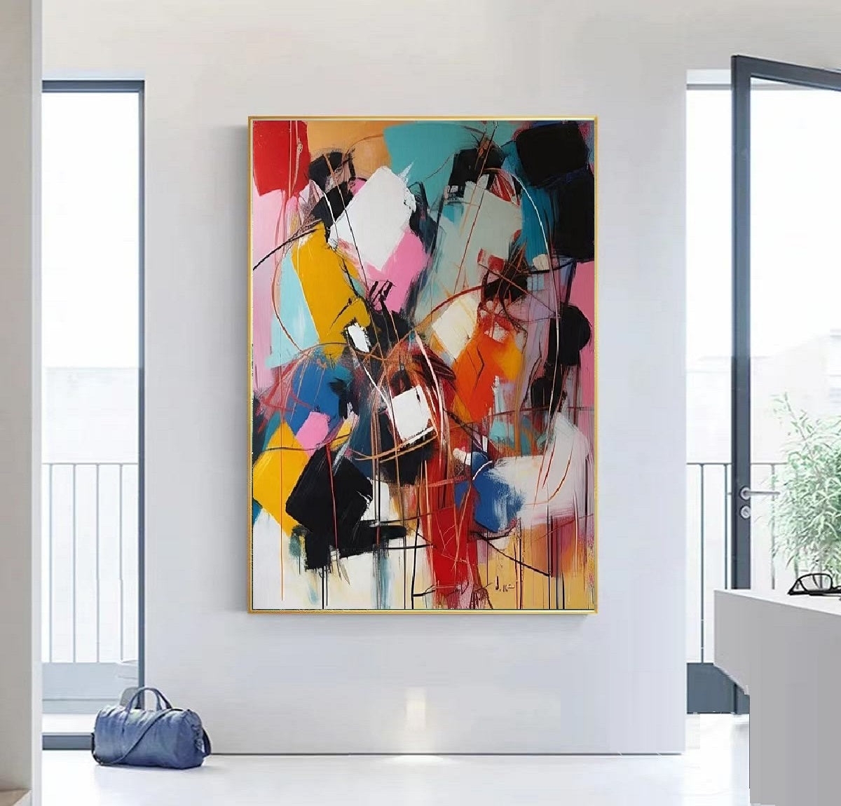 Handcrafted Abstract Painting Fine Wall Art For Homedecor AB0003A