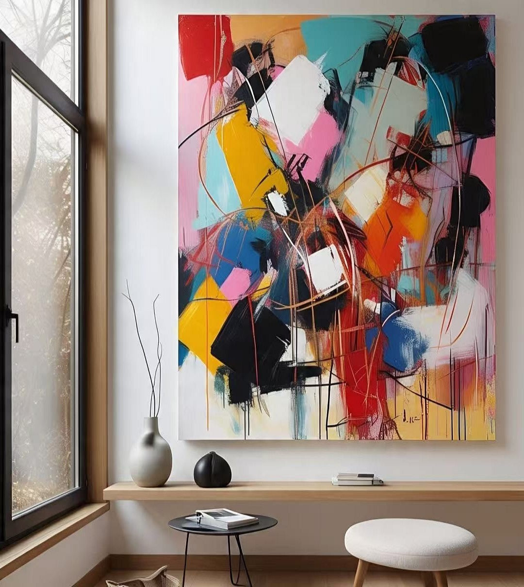 Handcrafted Abstract Painting Fine Wall Art For Homedecor AB0003A
