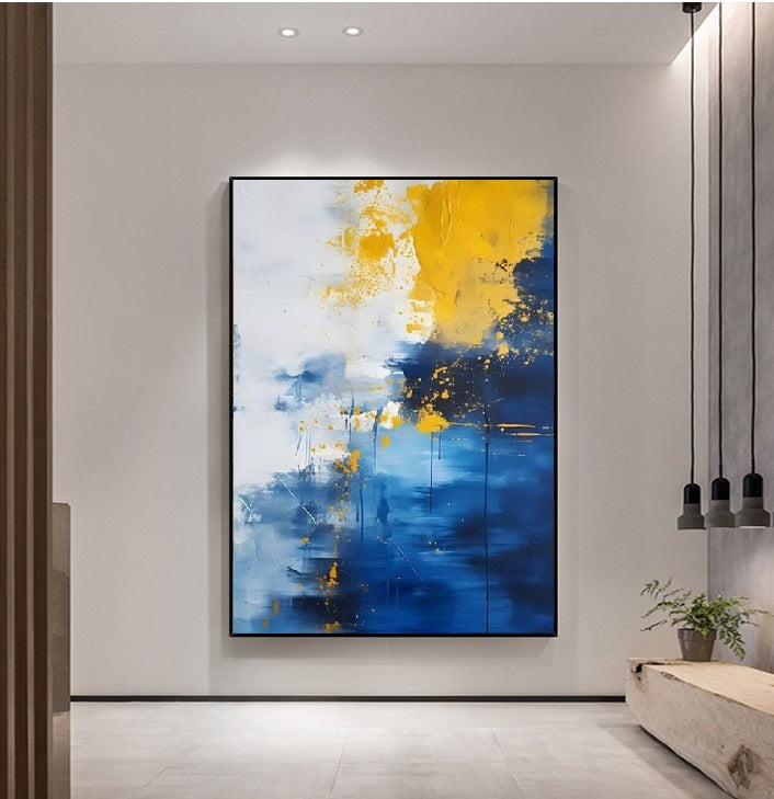 Handcrafted Abstract Painting, Modern Wall Art for Home Decor AB0005A