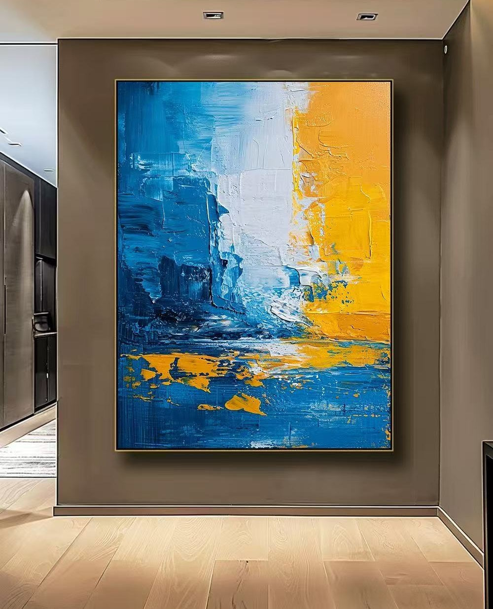 Handcrafted Abstract Painting, Modern Wall Art for Home Decor AB0009A