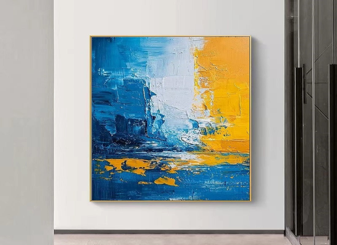 Handcrafted Abstract Painting, Modern Wall Art for Home Decor AB0009C
