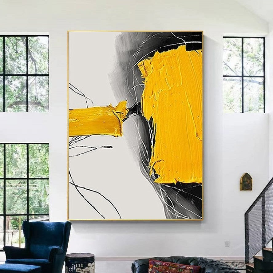 Handcrafted Abstract Painting, Modern Wall Art for Home Decor AB0011A