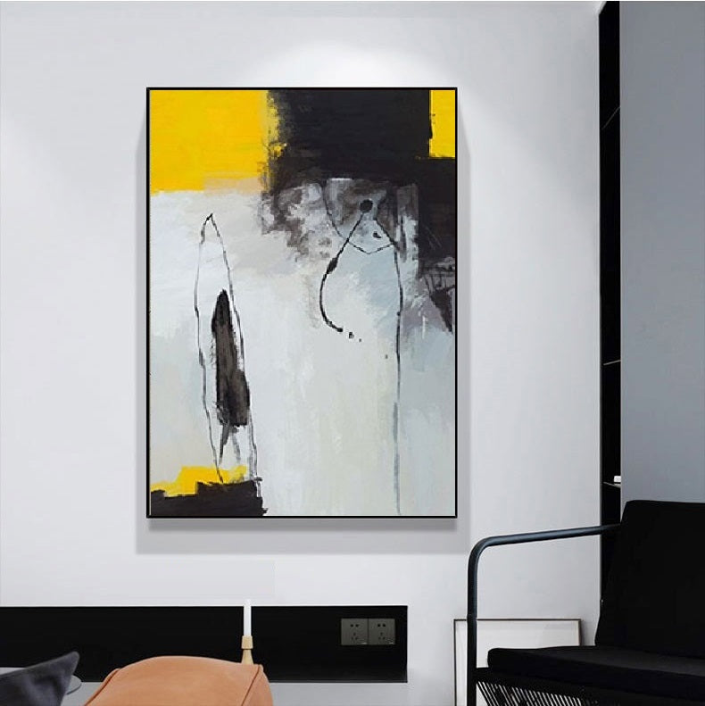 Handcrafted Abstract Painting, Modern Wall Art for Home Decor AB0012A