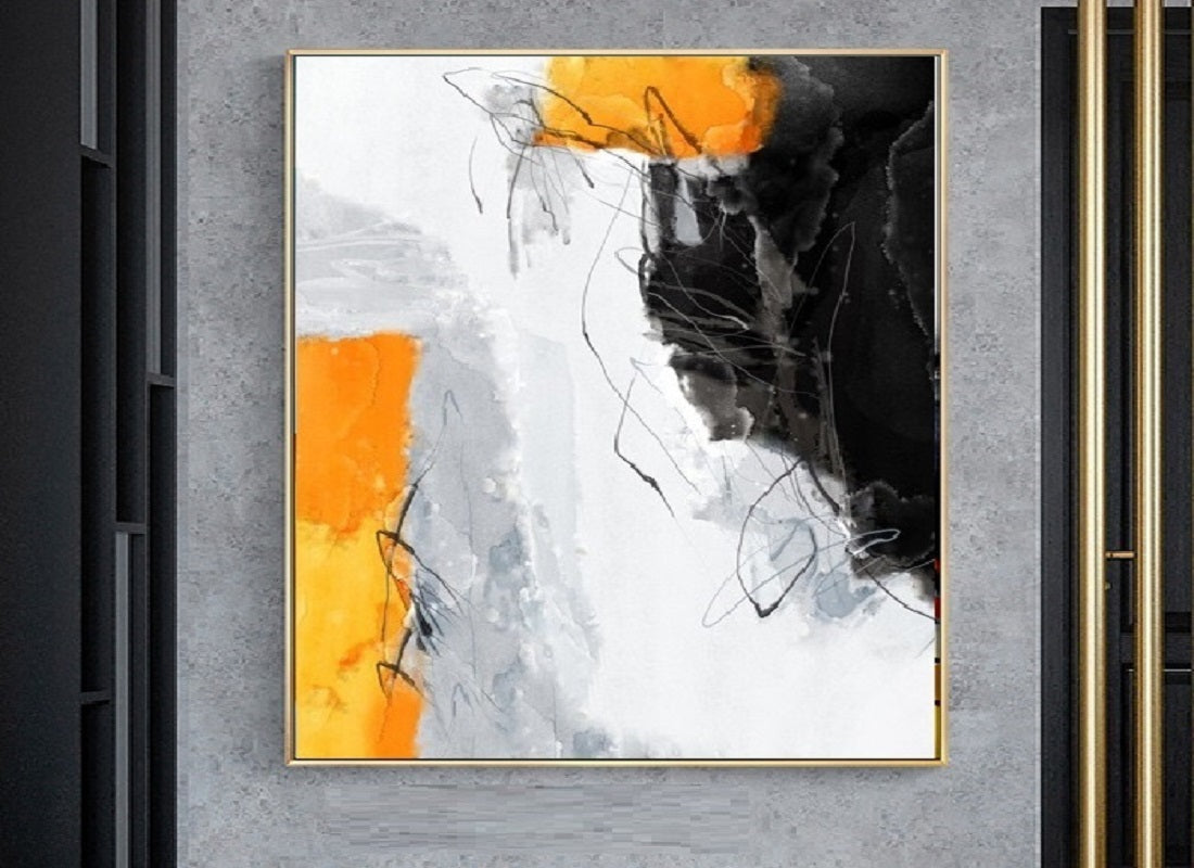 Handcrafted Abstract Painting, Modern Wall Art for Home Decor AB0013C
