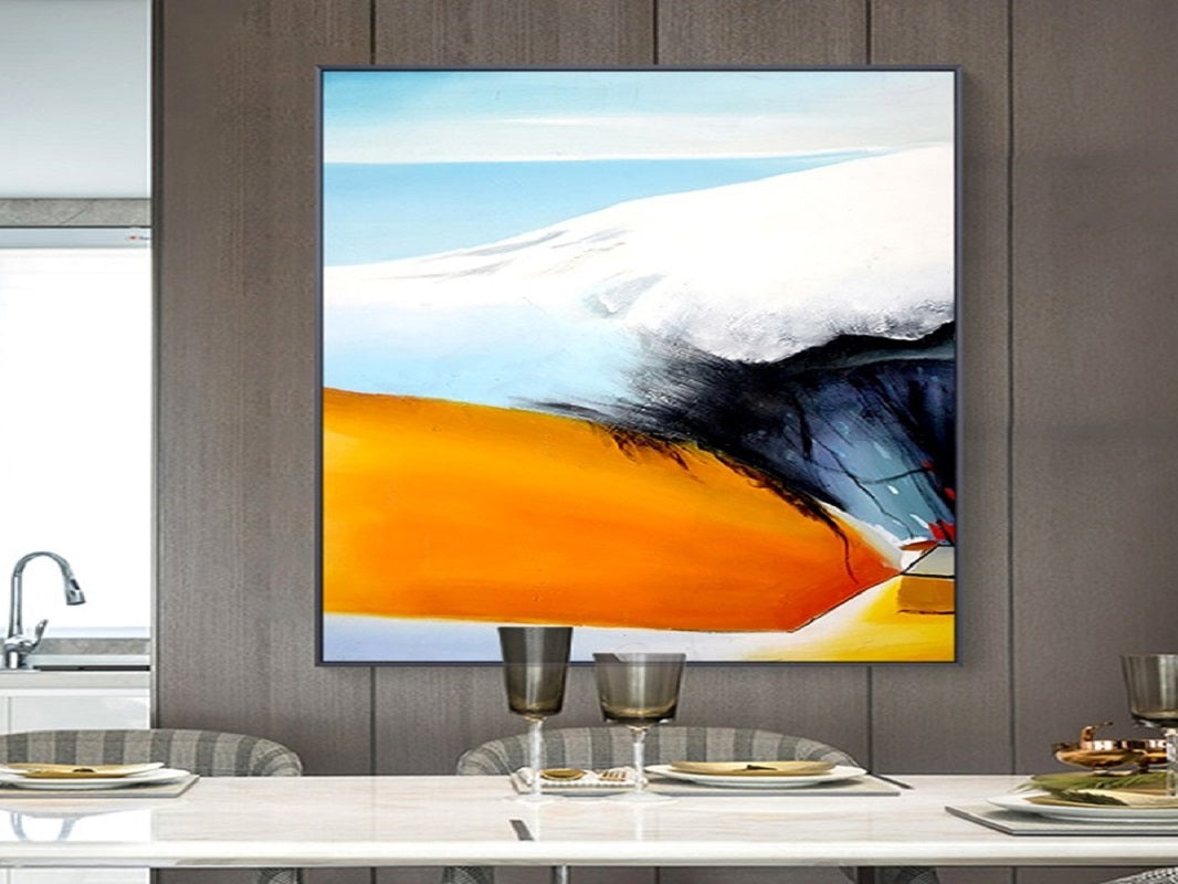 Handcrafted Abstract Painting, Modern Wall Art for Home Decor AB0016C