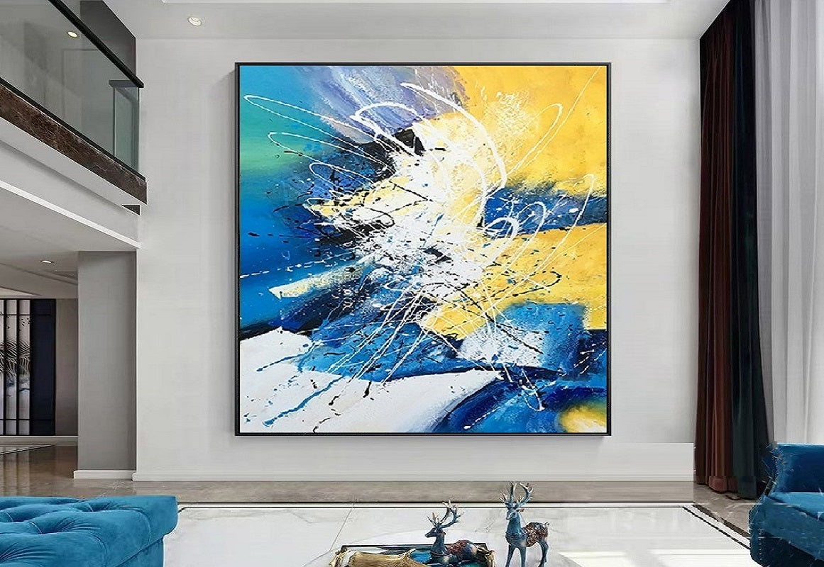 Handcrafted Abstract Painting, Modern Wall Art for Home Decor AB0028C