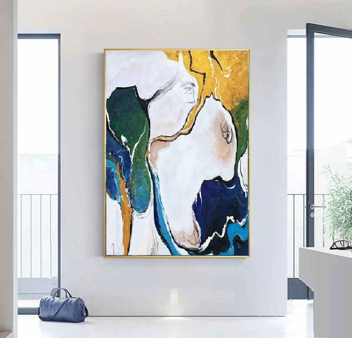 Handcrafted Abstract Painting, Modern Wall Art for Home Decor AB0030A