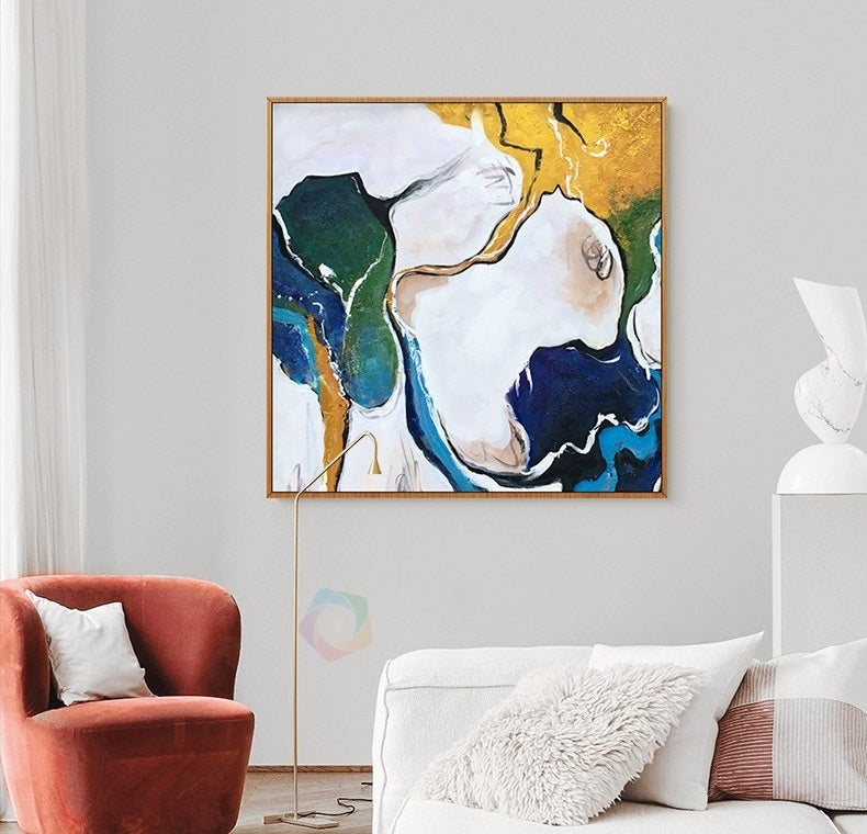 Handcrafted Abstract Painting, Modern Wall Art for Home Decor AB0030C