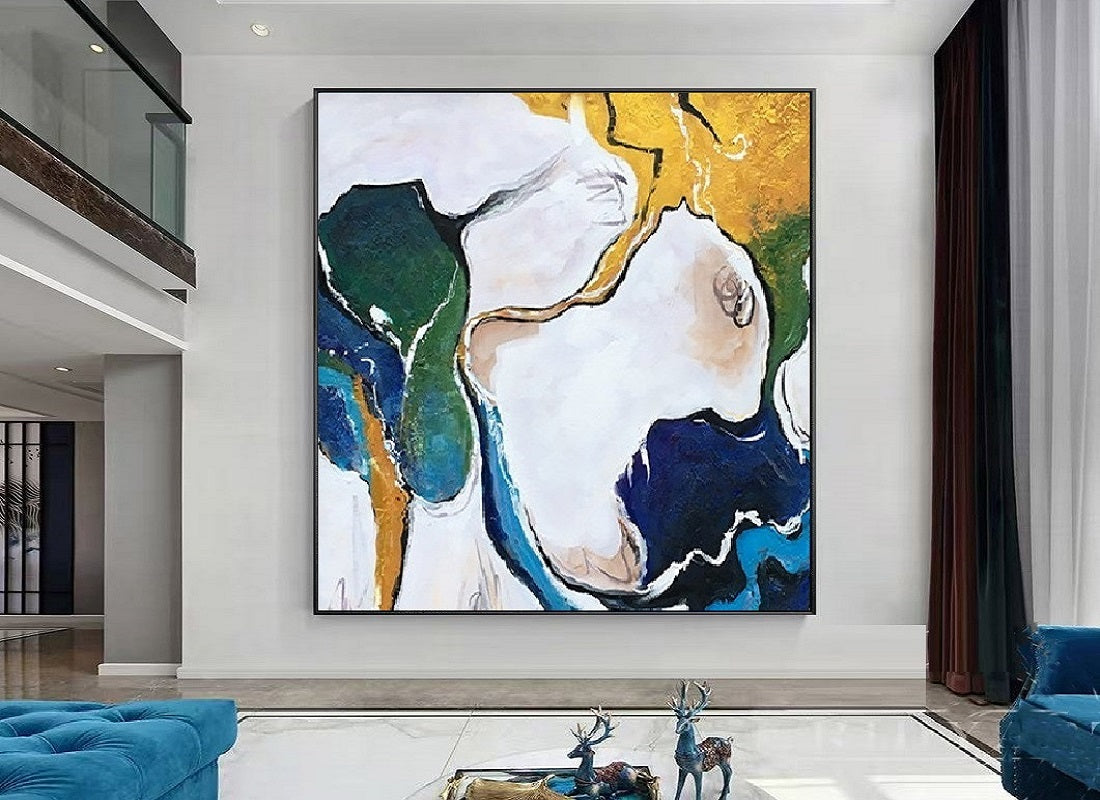 Handcrafted Abstract Painting, Modern Wall Art for Home Decor AB0030C