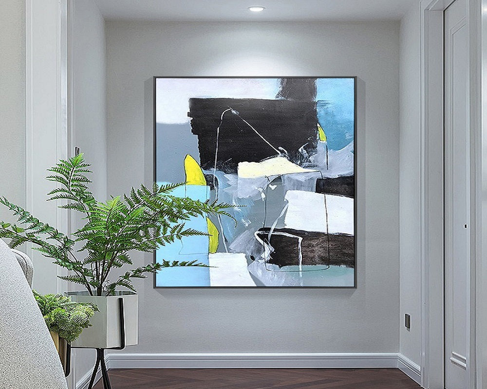 Handcrafted Abstract Painting, Modern Wall Art for Home Decor AB0037C