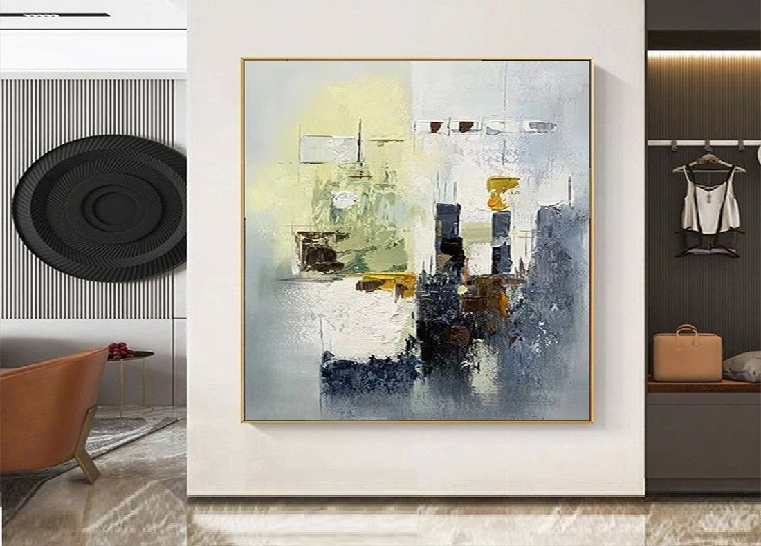 Handcrafted Abstract Painting, Modern Wall Art for Home Decor AB0038C