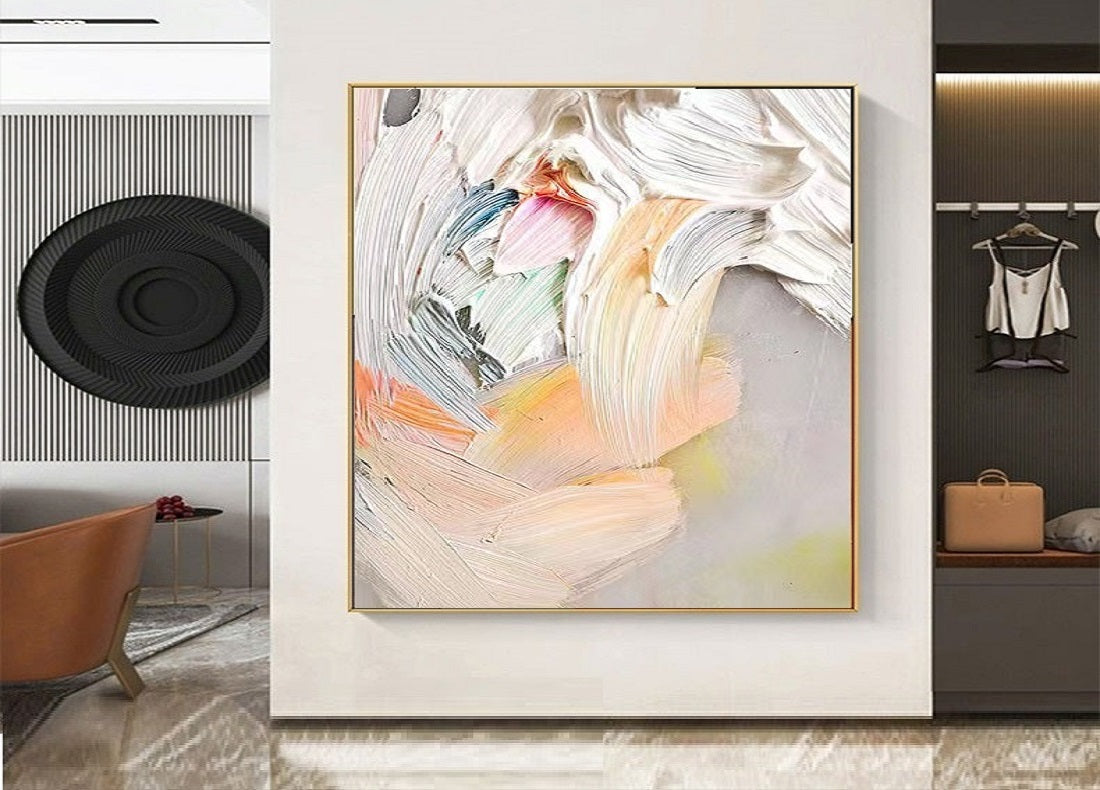 Handcrafted Abstract Painting, Modern Wall Art for Home Decor AB0040C
