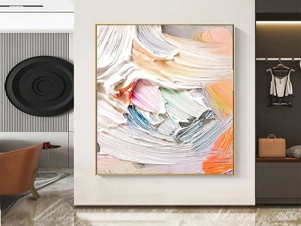 Handcrafted Abstract Painting, Modern Wall Art for Home Decor AB0041C