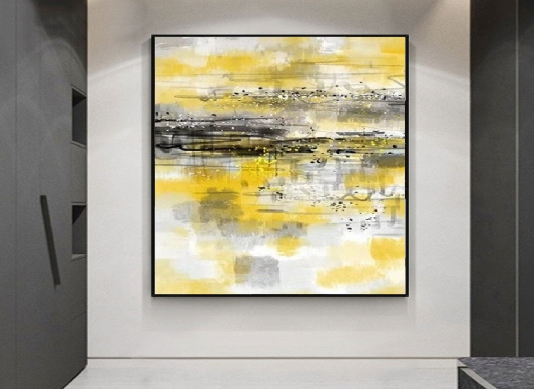 Handcrafted Abstract Painting, Modern Wall Art for Home Decor AB0042C