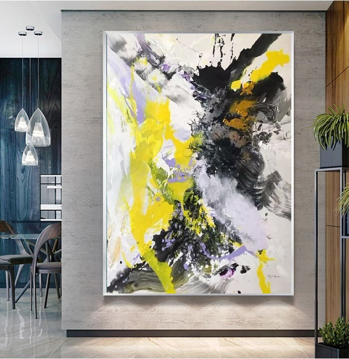 Handcrafted Abstract Painting, Modern Wall Art for Home Decor AB0044A