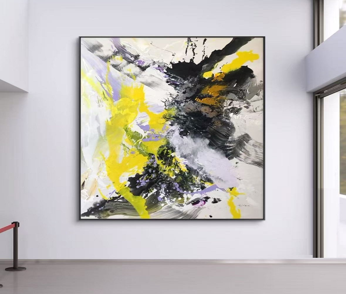 Handcrafted Abstract Painting, Modern Wall Art for Home Decor AB0044C