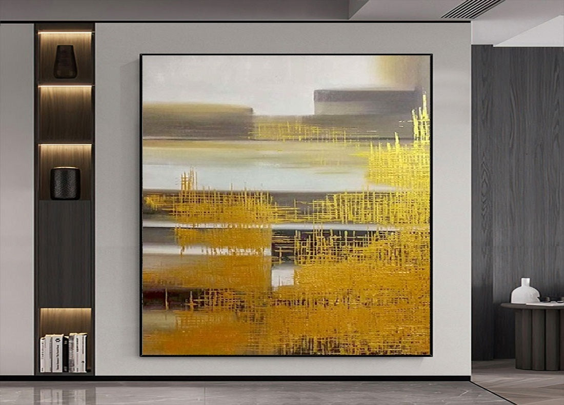 Handcrafted Abstract Painting, Modern Wall Art for Home Decor AB0047C