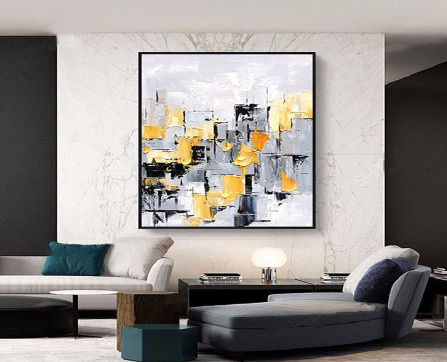 Handcrafted Abstract Painting, Modern Wall Art for Home Decor AB0048C