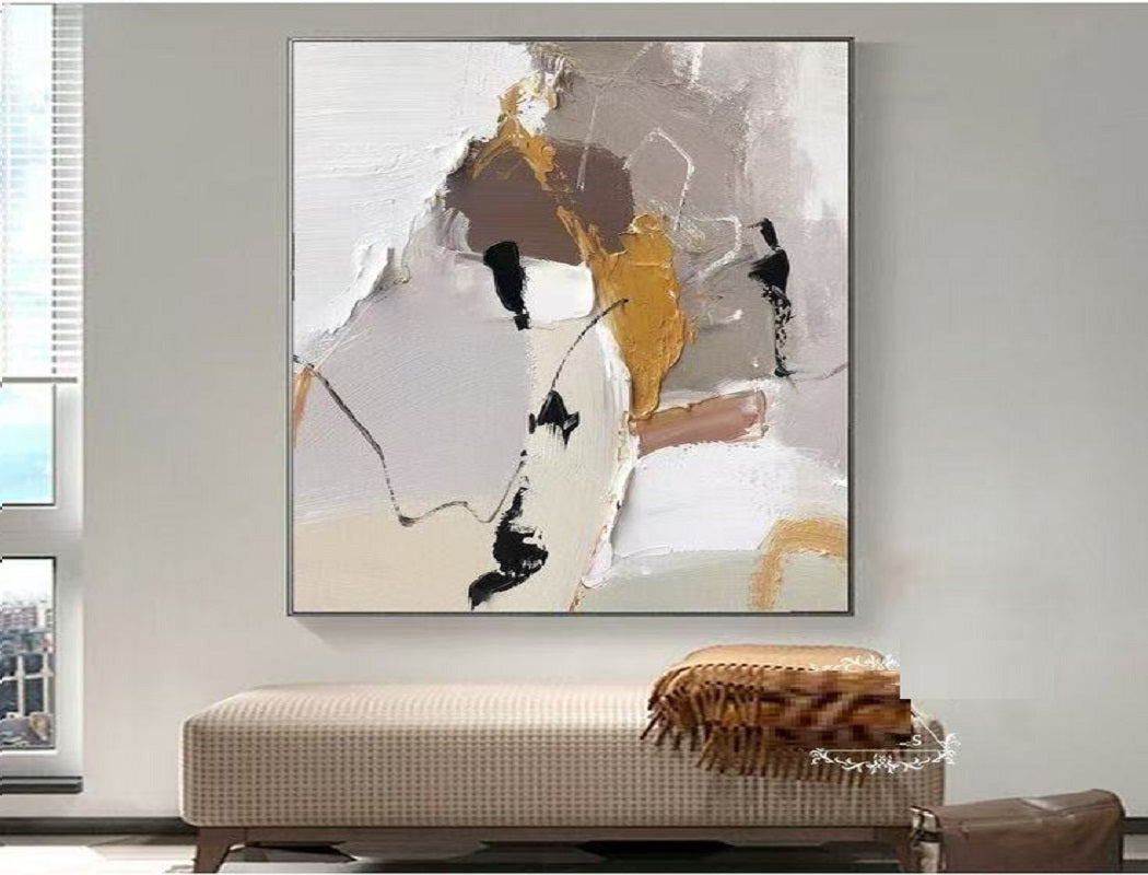 Handcrafted Abstract Painting, Modern Wall Art for Home Decor AB0049C