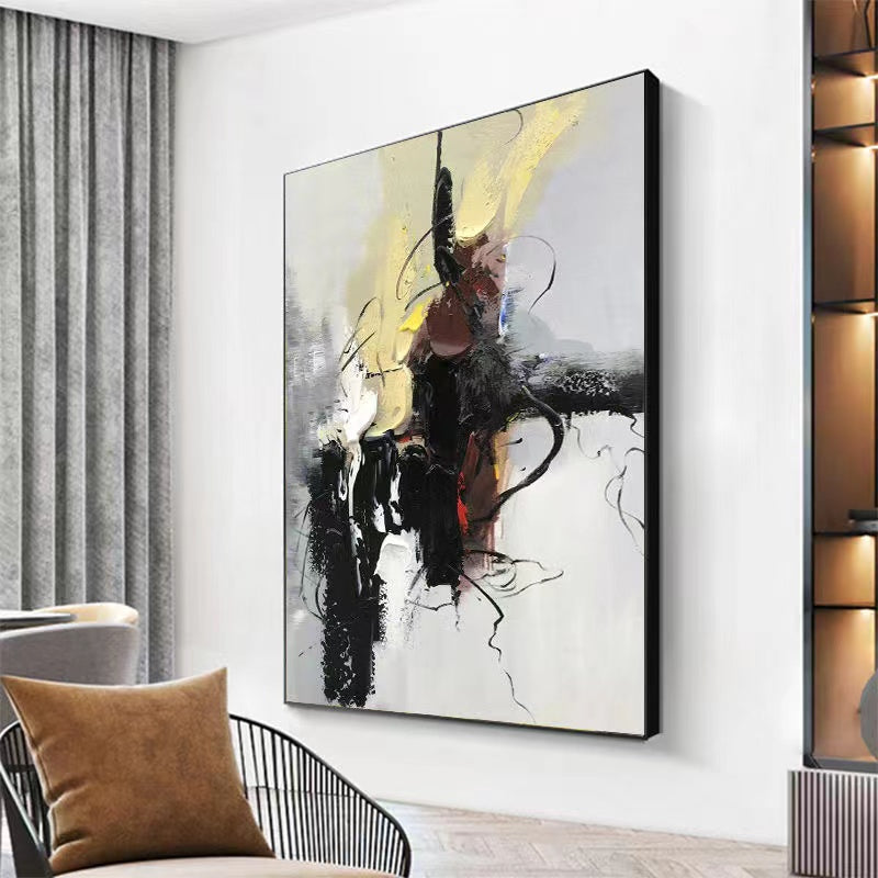 Handcrafted Abstract Painting, Modern Wall Art for Home Decor AB0051C