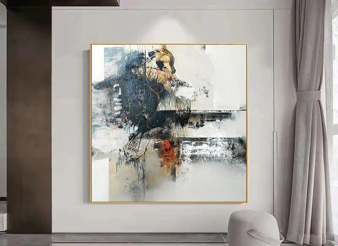 Handcrafted Abstract Painting, Modern Wall Art for Home Decor AB0052C
