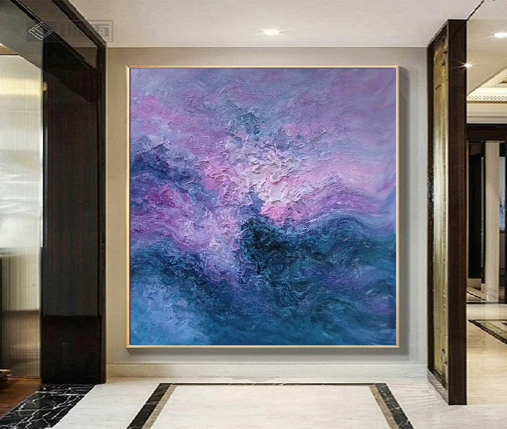 Handcrafted Abstract Painting, Modern Wall Art for Home Decor AB0056C