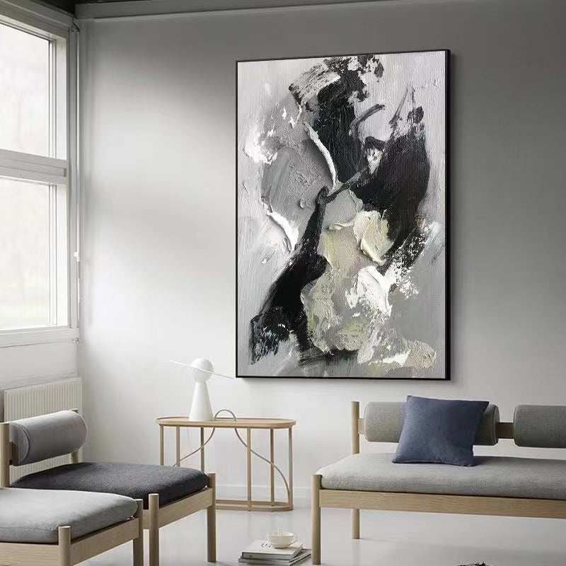 Handcrafted Abstract Painting, Modern Wall Art for Home Decor AB0057A