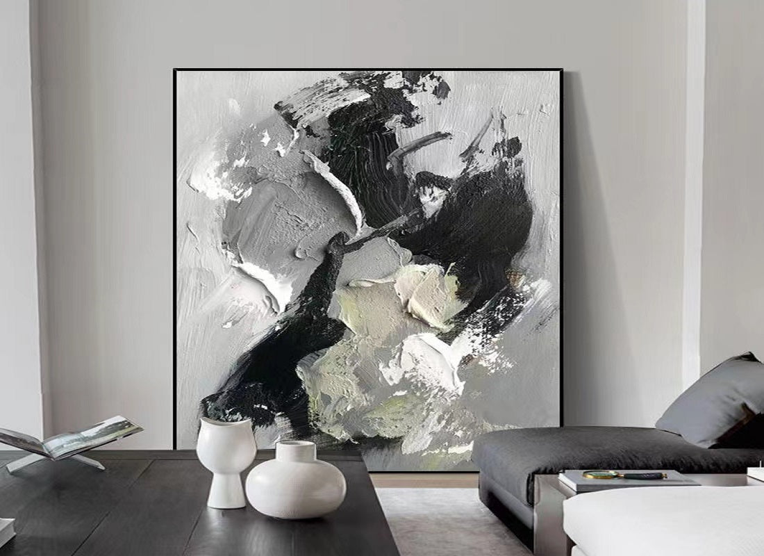 Handcrafted Abstract Painting, Modern Wall Art for Home Decor AB0057C