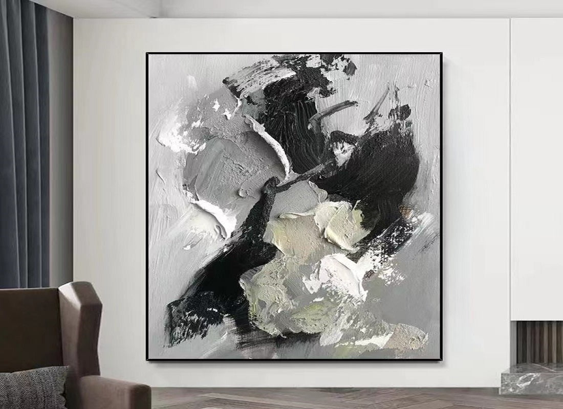 Handcrafted Abstract Painting, Modern Wall Art for Home Decor AB0057C