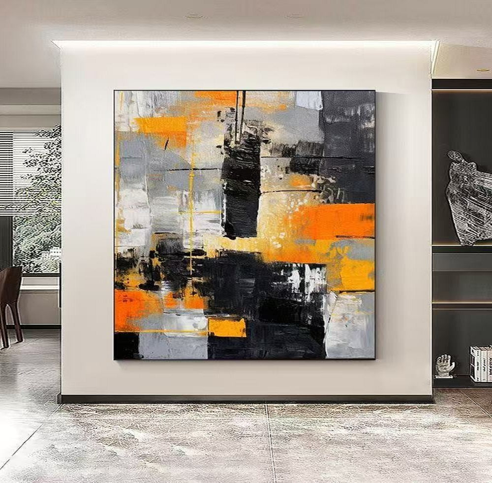 Handcrafted Abstract Painting, Modern Wall Art for Home Decor AB0058C
