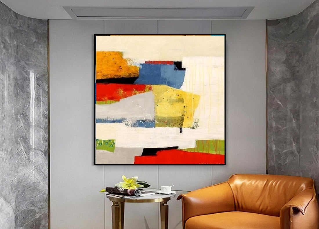 Handcrafted Abstract Painting, Modern Wall Art for Home Decor AB0060C