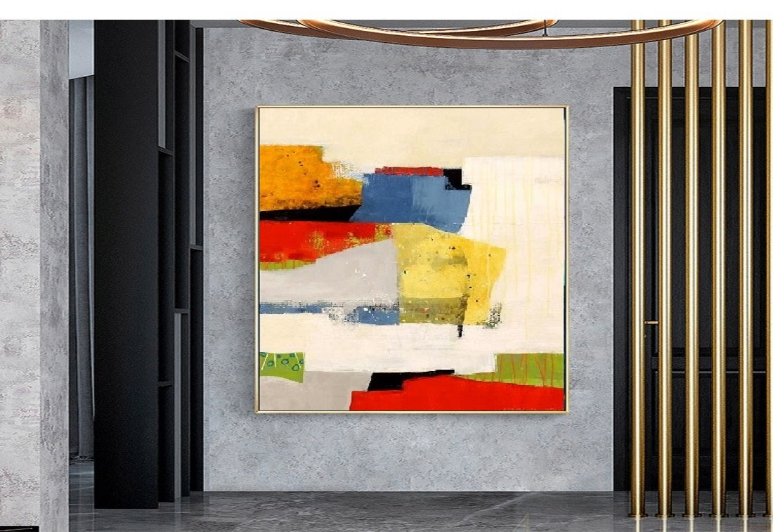Handcrafted Abstract Painting, Modern Wall Art for Home Decor AB0060C