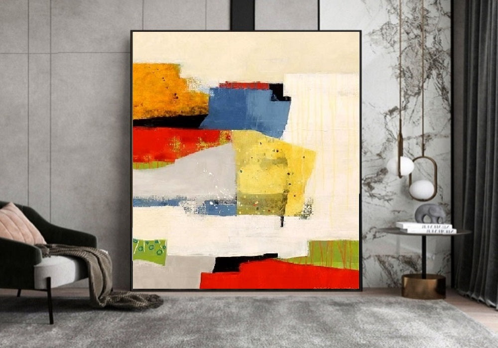 Handcrafted Abstract Painting, Modern Wall Art for Home Decor AB0060C