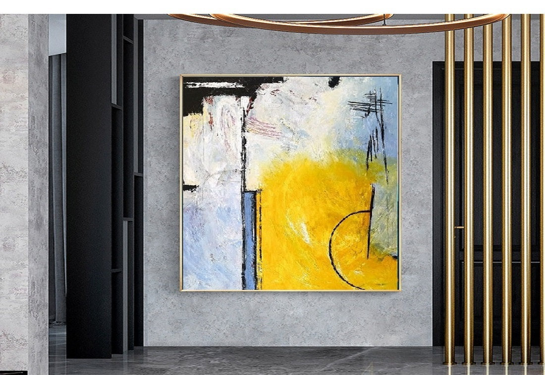 Handcrafted Abstract Painting, Modern Wall Art for Home Decor AB0062C