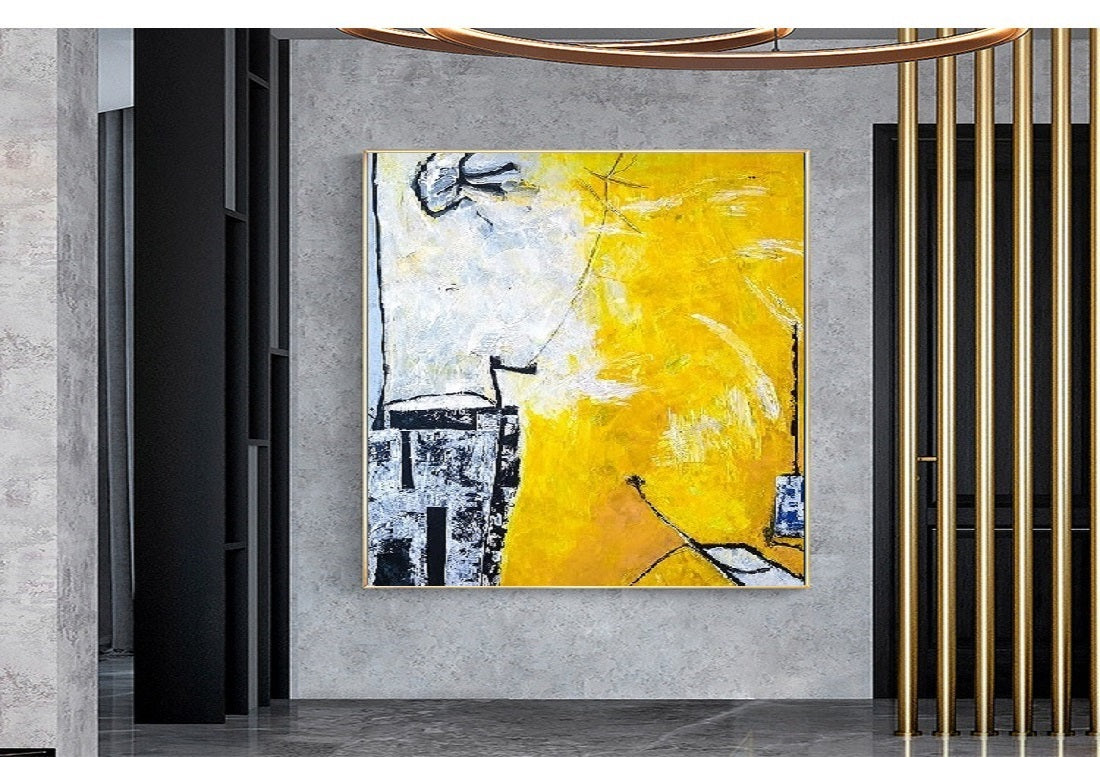 Handcrafted Abstract Painting, Modern Wall Art for Home Decor AB0063C
