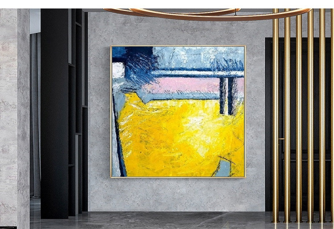 Handcrafted Abstract Painting, Modern Wall Art for Home Decor AB0064C