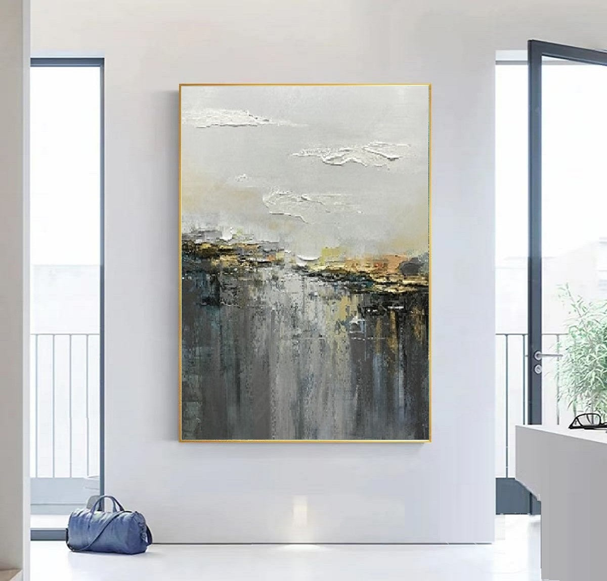 Handcrafted Abstract Painting, Modern Wall Art for Home Decor AB0066A
