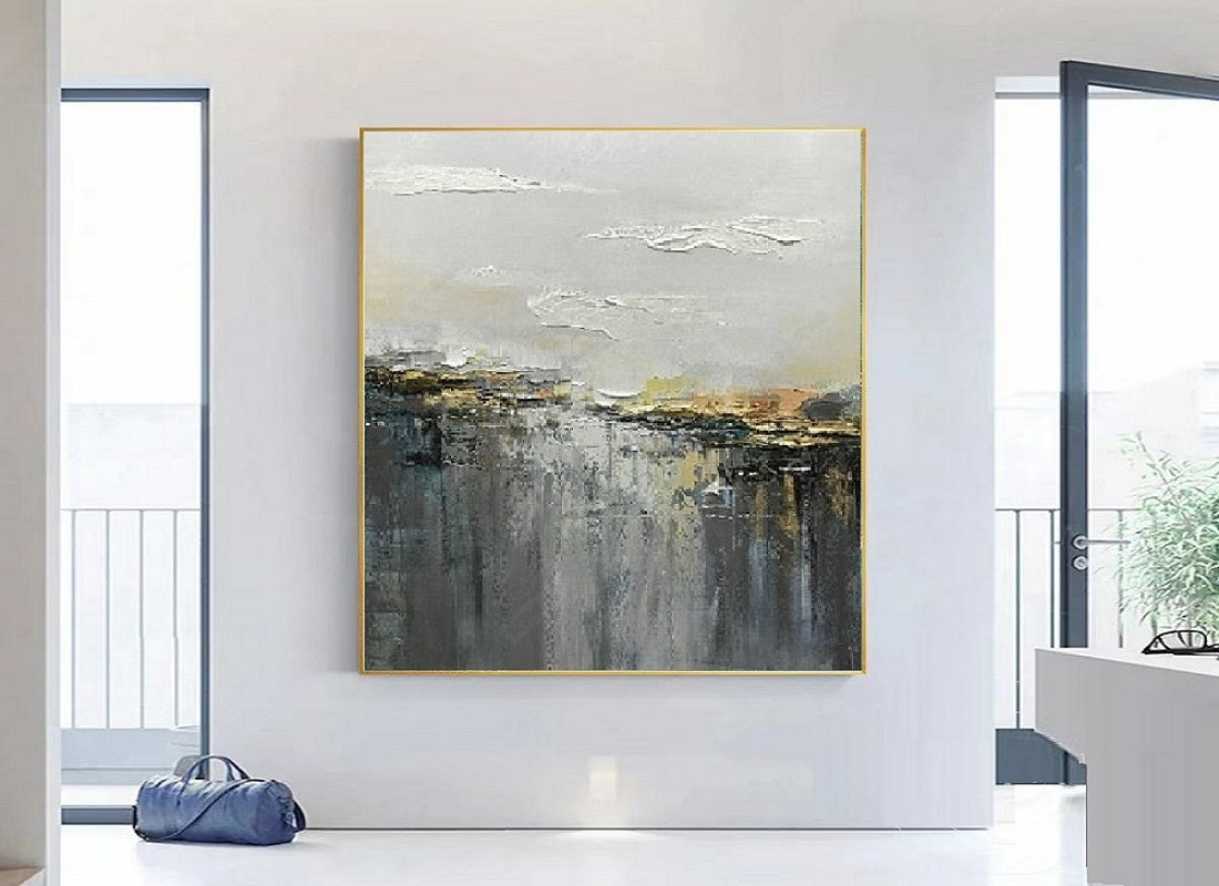 Handcrafted Abstract Painting, Modern Wall Art for Home Decor AB0066C