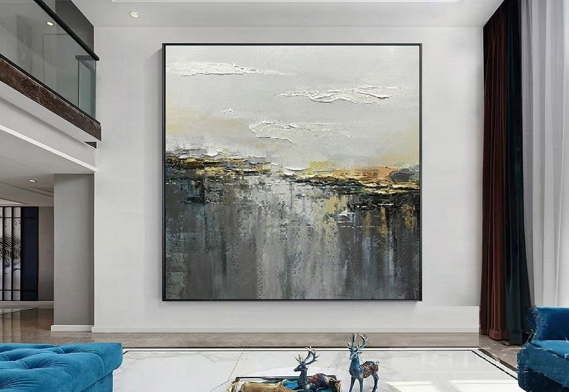 Handcrafted Abstract Painting, Modern Wall Art for Home Decor AB0066C