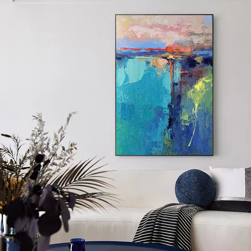 Handcrafted Abstract Painting, Modern Wall Art for Home Decor AB0067A