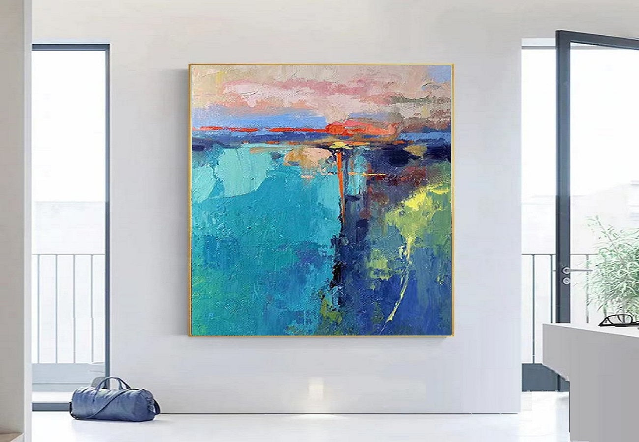 Handcrafted Abstract Painting, Modern Wall Art for Home Decor AB0067C