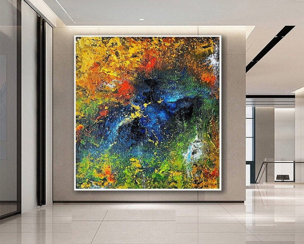Handcrafted Abstract Painting, Modern Wall Art for Home Decor AB0072C