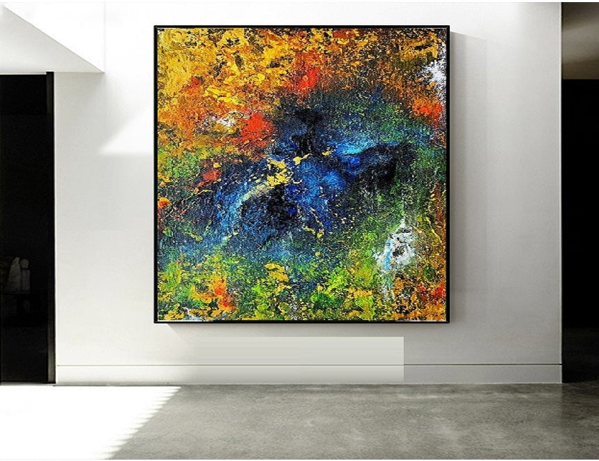 Handcrafted Abstract Painting, Modern Wall Art for Home Decor AB0072C