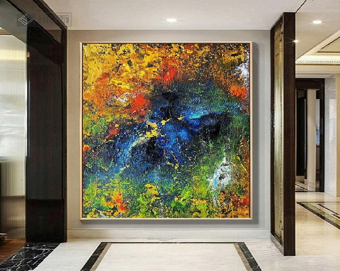 Handcrafted Abstract Painting, Modern Wall Art for Home Decor AB0072C