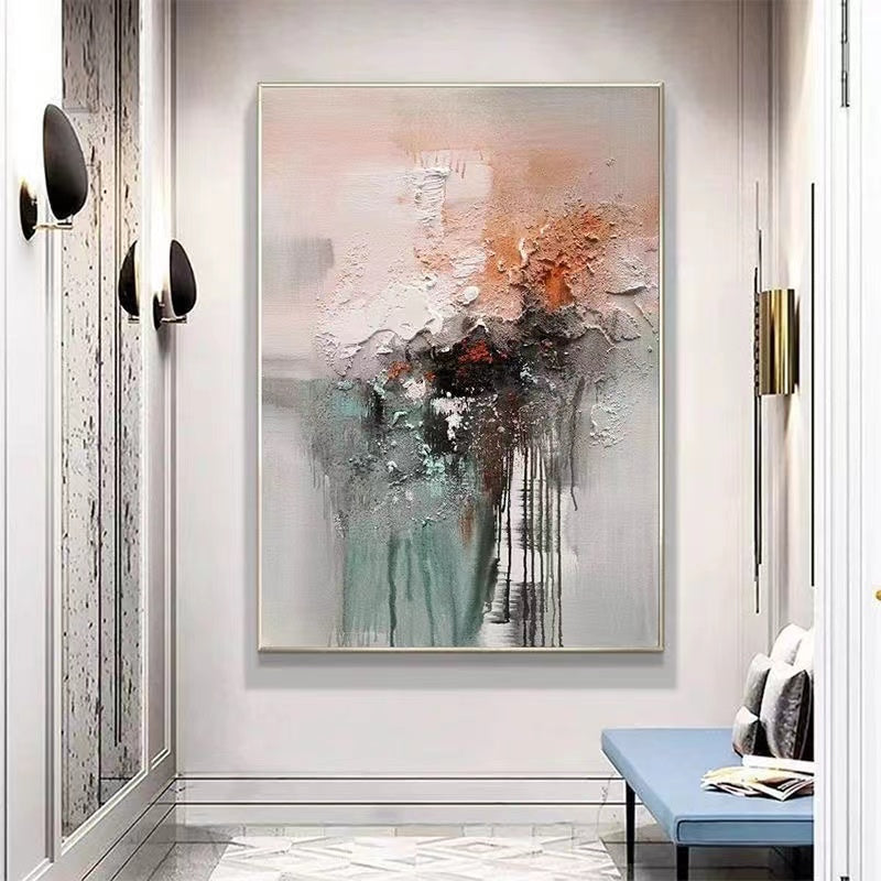 Handcrafted Abstract Painting, Modern Wall Art for Home Decor AB0076A