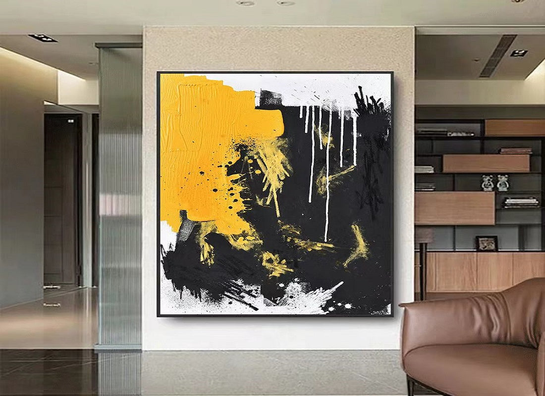 Handcrafted Abstract Painting, Modern Wall Art for Home Decor AB0078C