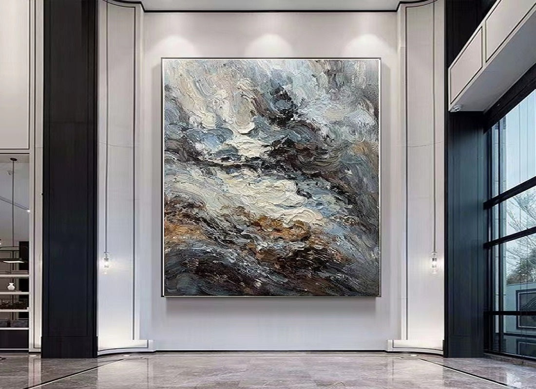 Handcrafted Abstract Painting, Modern Wall Art for Home Decor AB0079C