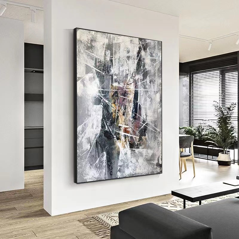 Handcrafted Abstract Painting, Modern Wall Art for Home Decor AB0081A